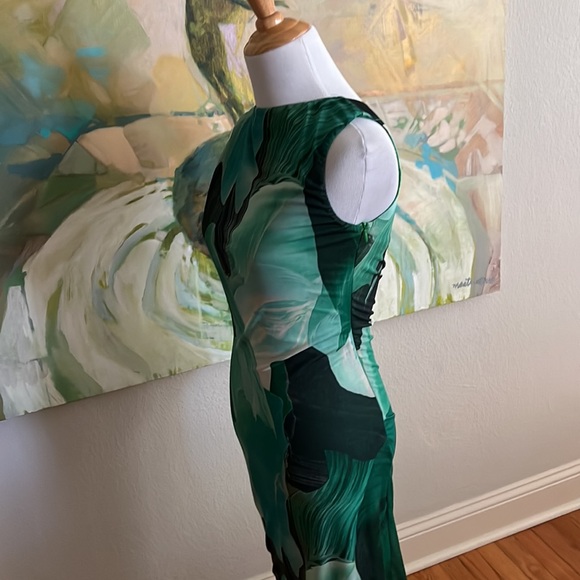 Leaf print mesh Bandage Dress by Rumor size small - Picture 10 of 16